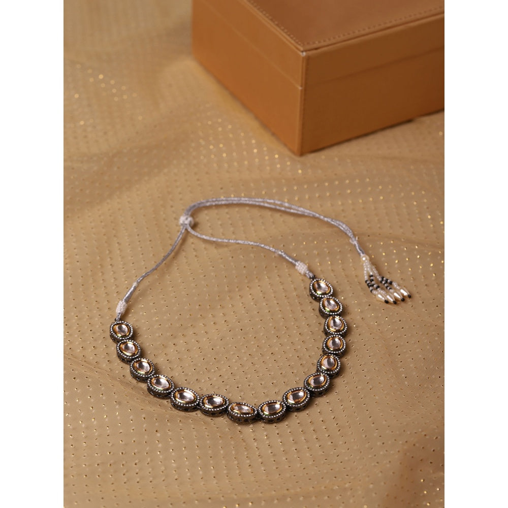 Ruby Raang Studio Gold And Silver Dual Plated Neckpiece