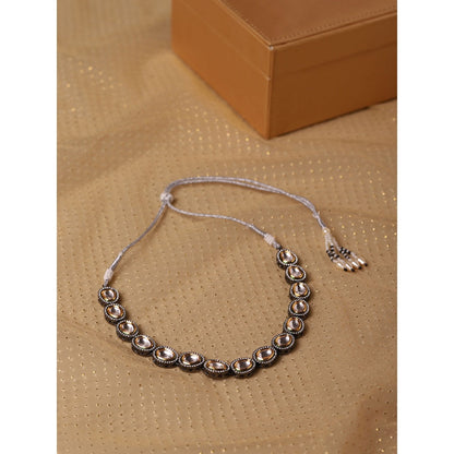 Ruby Raang Studio Gold And Silver Dual Plated Neckpiece