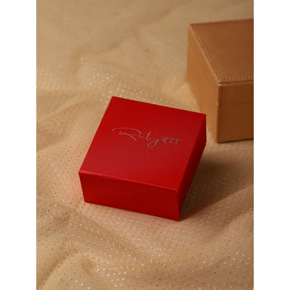 Ruby Raang Studio Tear Drop Meenakari Kundan Green Neckpiece