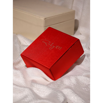 Ruby Raang Studio Silver Kundan Earrings With Pearl Detailing