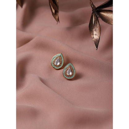 Ruby Raang Studio Blue Kundan Studs