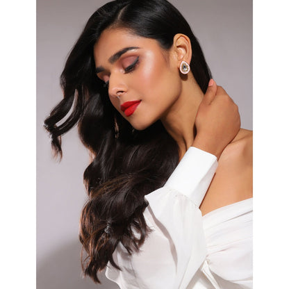 Ruby Raang Studio Pink Meenakaari Kundan Studs