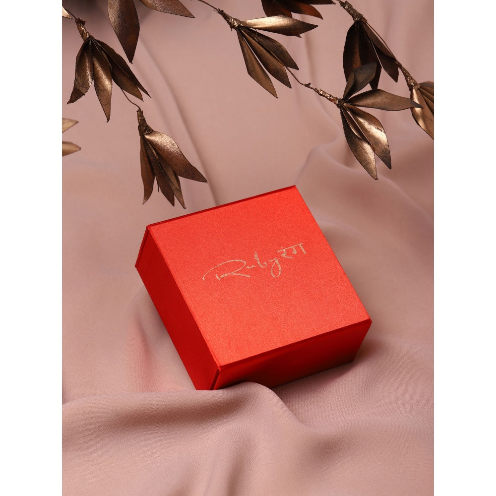 Ruby Raang Studio Pink Meenakaari Kundan Studs