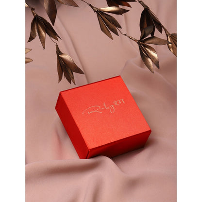 Ruby Raang Studio Pink Meenakaari Kundan Studs