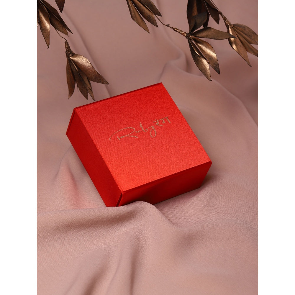 Ruby Raang Studio Blue Meenakari Kundan Studs