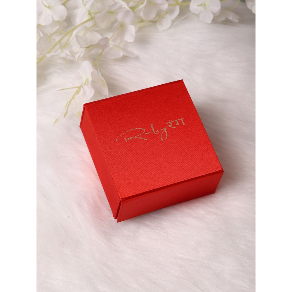 Ruby Raang Studio Maharani Kundan Nose Ring With Pearl Chain