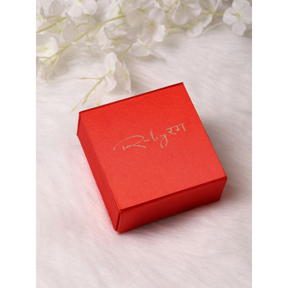 Ruby Raang Studio Green Stone And Pearl Kundan Jhoomar