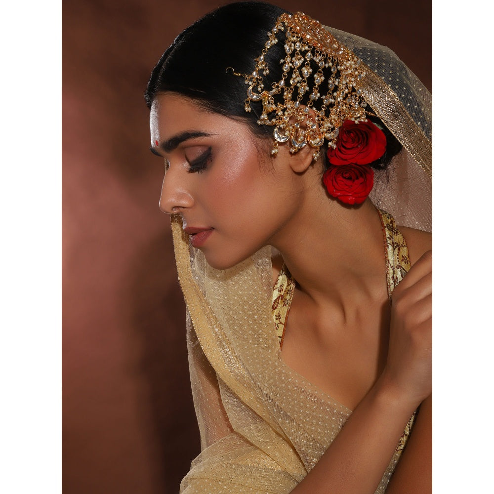 Ruby Raang Studio Maharani Kundan Jhoomar