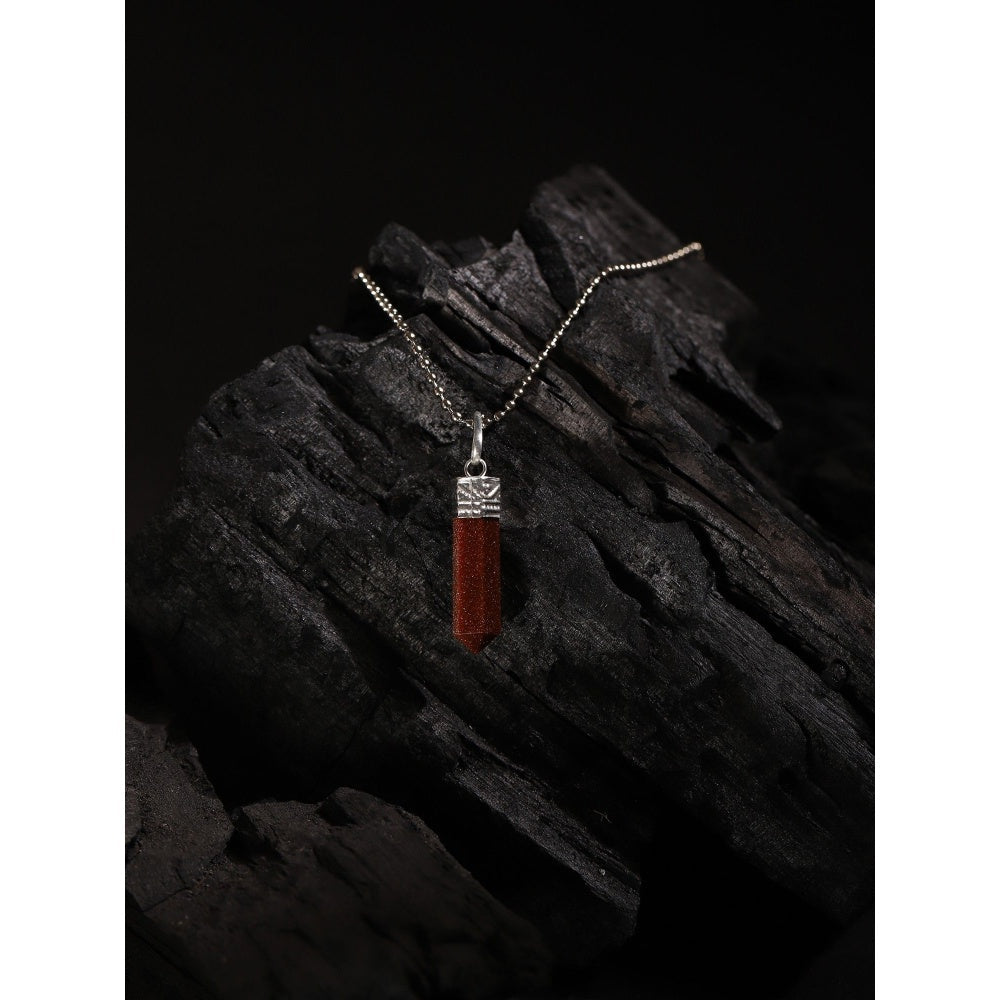 Ruby Raang Studio Brown Silver Plated Handcrafted Necklace