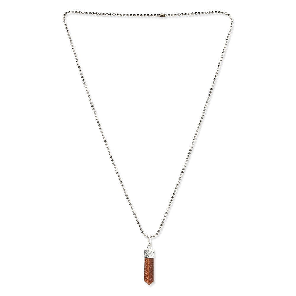 Ruby Raang Studio Brown Silver Plated Handcrafted Necklace