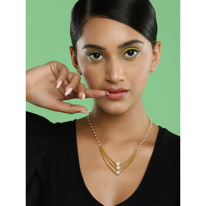 Ruby Raang Studio White Gold Plated Handcrafted Necklace