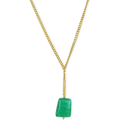 Ruby Raang Studio Green Gold Plated Handcrafted Necklace