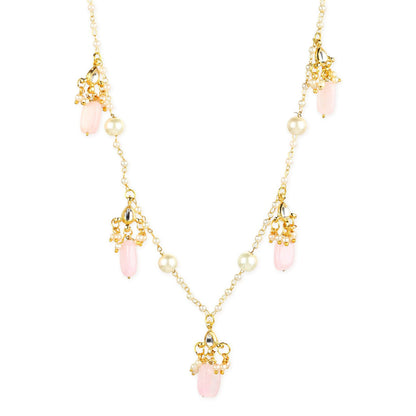 Ruby Raang Studio Pink Gold Plated Kundan Necklace