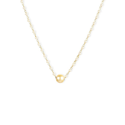 Ruby Raang Studio White Pearl Beaded Necklace