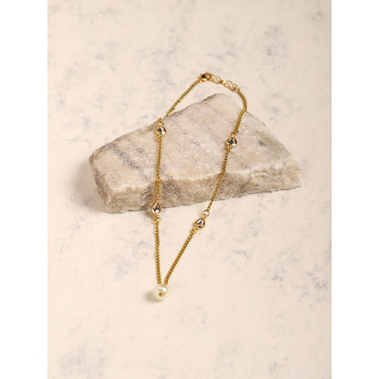 Ruby Raang Studio White Gold Plated Kundan Necklace