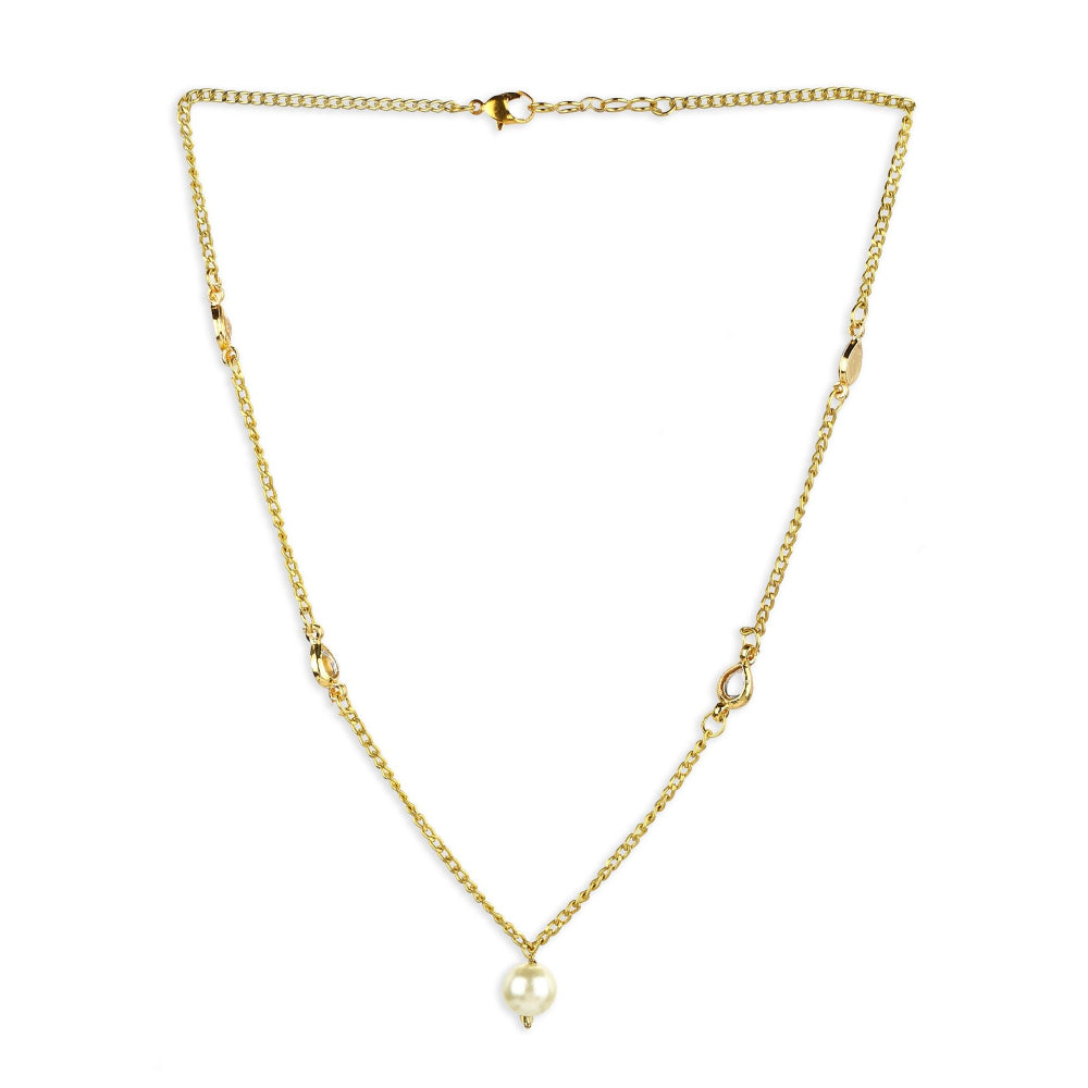 Ruby Raang Studio White Gold Plated Kundan Necklace