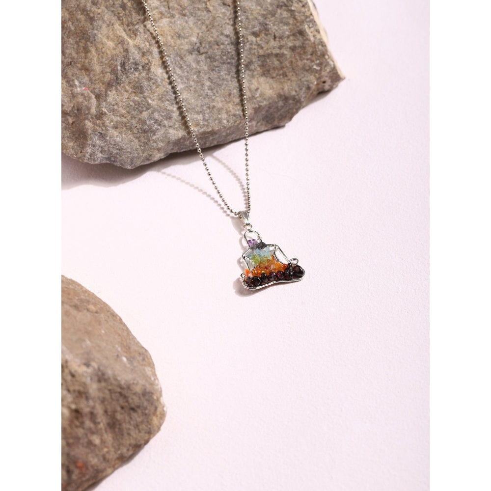 Ruby Raang Studio Healing Stone Silver Neckpiece