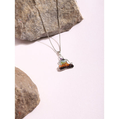 Ruby Raang Studio Healing Stone Silver Neckpiece