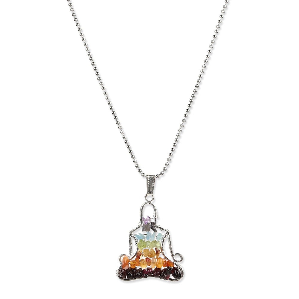 Ruby Raang Studio Healing Stone Silver Neckpiece