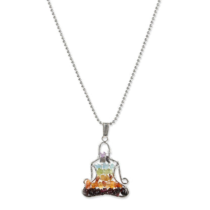 Ruby Raang Studio Healing Stone Silver Neckpiece