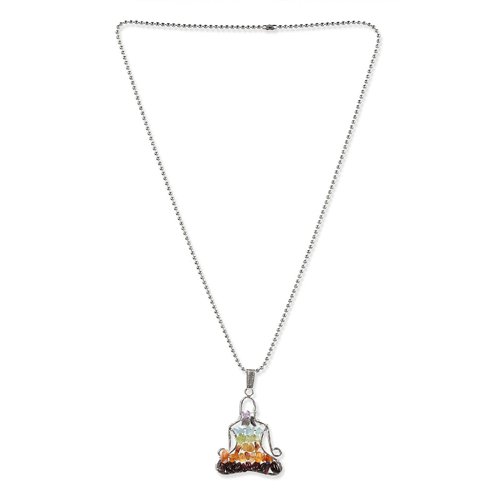 Ruby Raang Studio Healing Stone Silver Neckpiece
