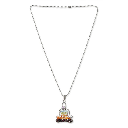 Ruby Raang Studio Healing Stone Silver Neckpiece