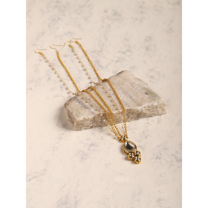 Ruby Raang Studio Gold Plated Kundan Mathapatti