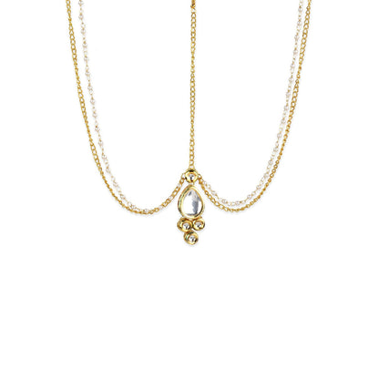 Ruby Raang Studio Gold Plated Kundan Mathapatti