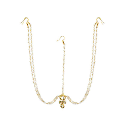 Ruby Raang Studio Gold Plated Kundan Mathapatti