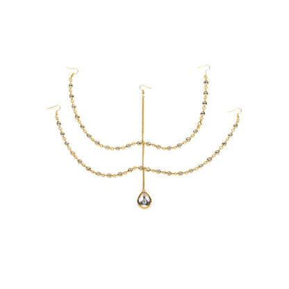 Ruby Raang Studio Gold Plated Kundan Mathapatti