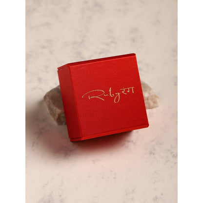 Ruby Raang Studio Maroon Gold Plated Kundan Earrings