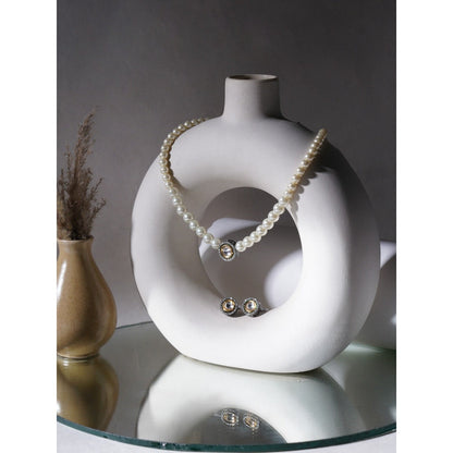 Ruby Raang Studio Kundan and Pearl Choker with Studs