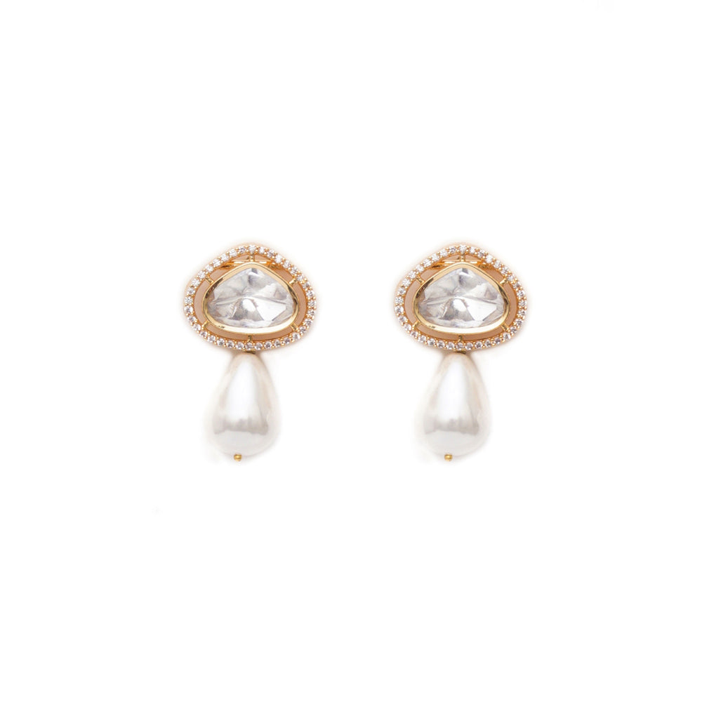 Ruby Raang Studio Kundan Gold with Pearl Drop