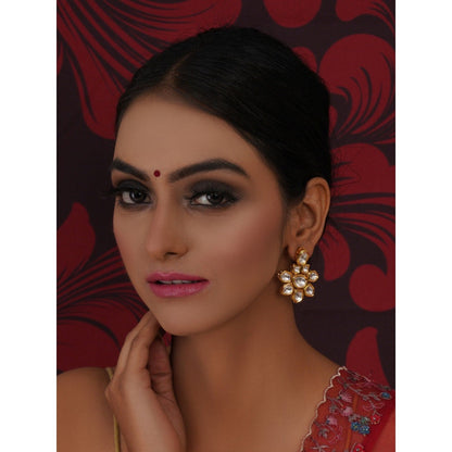 Ruby Raang Studio Kundan Flower Earrings