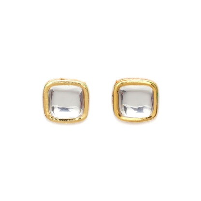 Ruby Raang Studio Gold Kundan Studs