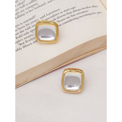Ruby Raang Studio Gold Kundan Studs