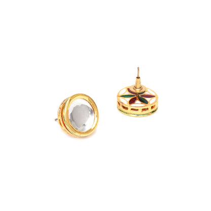 Ruby Raang Studio Kundan Gold Detailing Studs