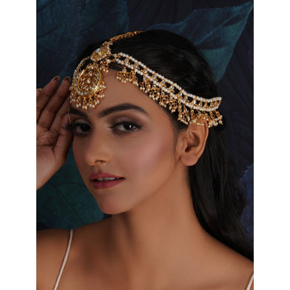 Ruby Raang Studio Kundan Layered Matha Patti