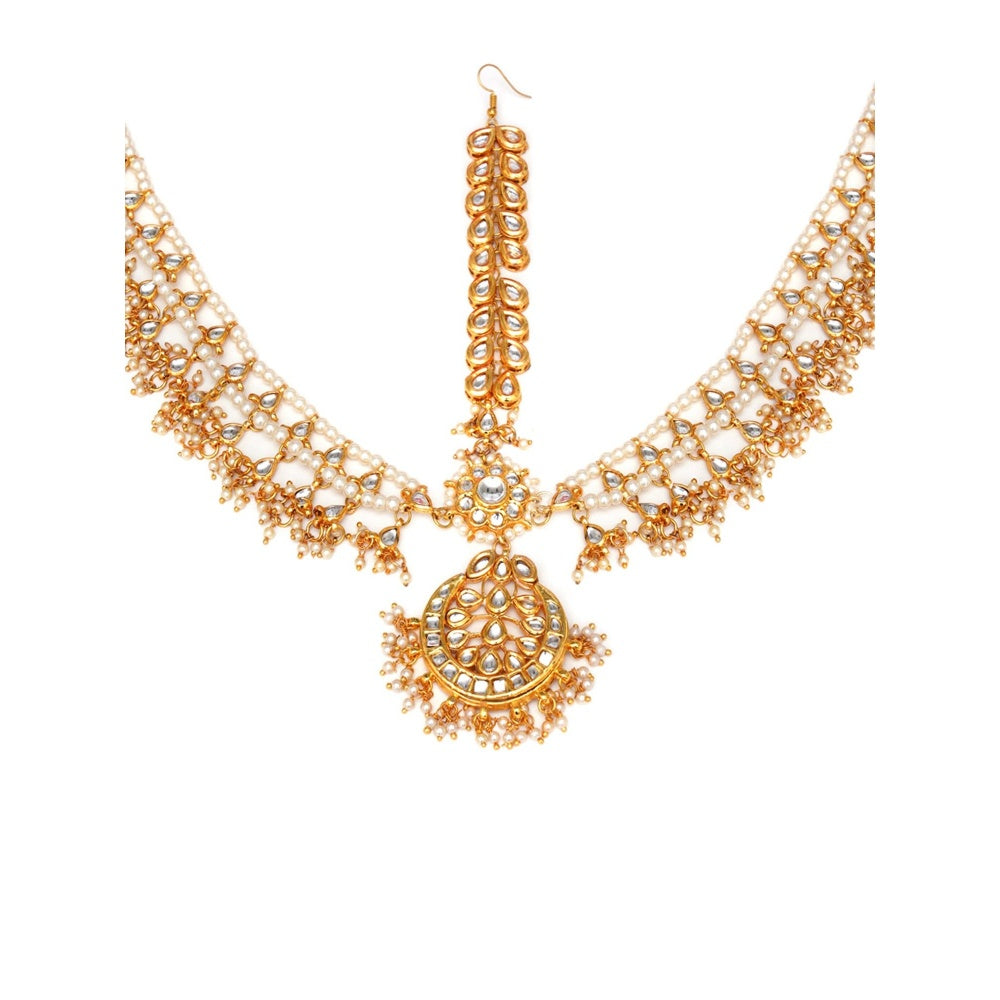 Ruby Raang Studio Kundan Layered Matha Patti