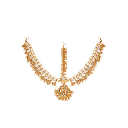 Ruby Raang Studio Kundan Layered Matha Patti