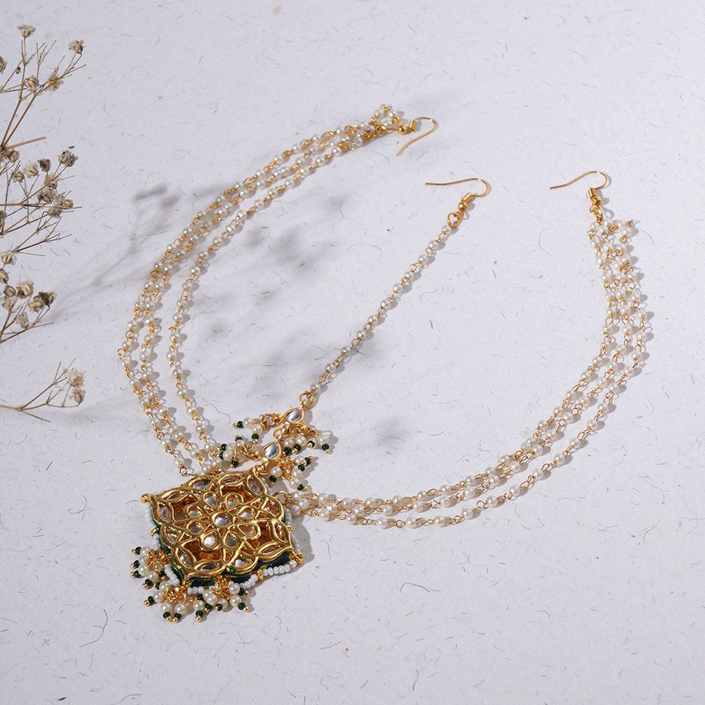 Ruby Raang Studio Layered Pearl Matha Patti