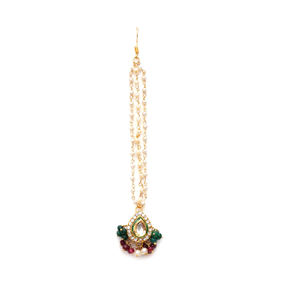 Ruby Raang Studio Kundan Maang Tikka