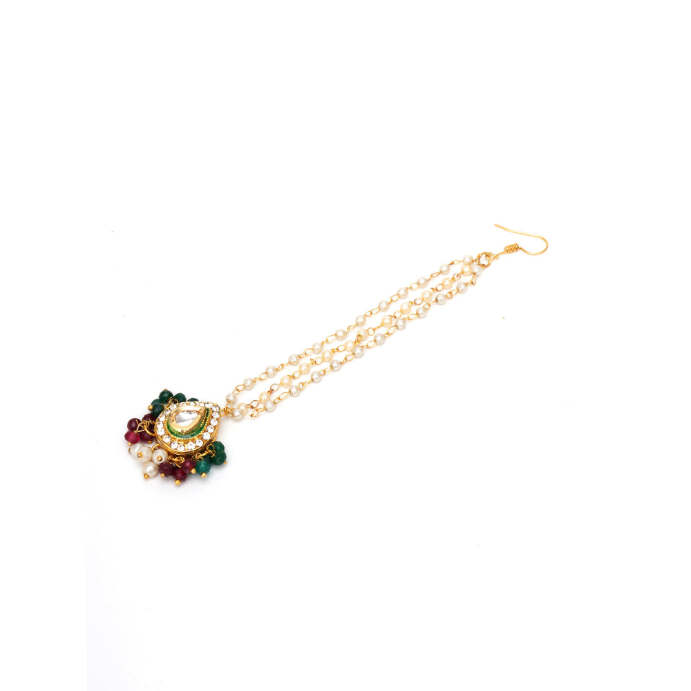 Ruby Raang Studio Kundan Maang Tikka