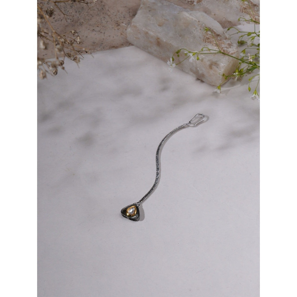 Ruby Raang Studio Dual Tone Kundan Maang Tikka