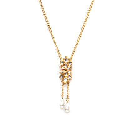 Ruby Raang Studio Long Gold Kundan Neckpiece