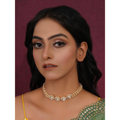 Ruby Raang Studio Kundan and Pearl Neckpiece