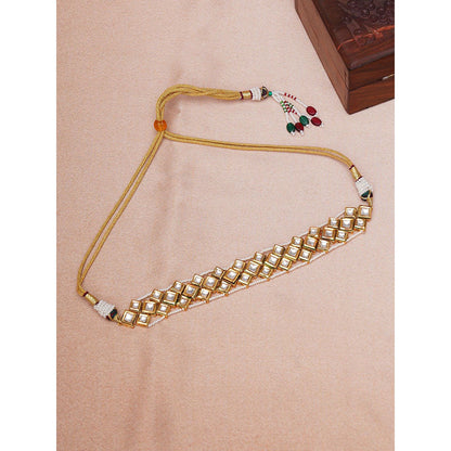 Ruby Raang Studio Gold Kundan and Pearl Neckpiece