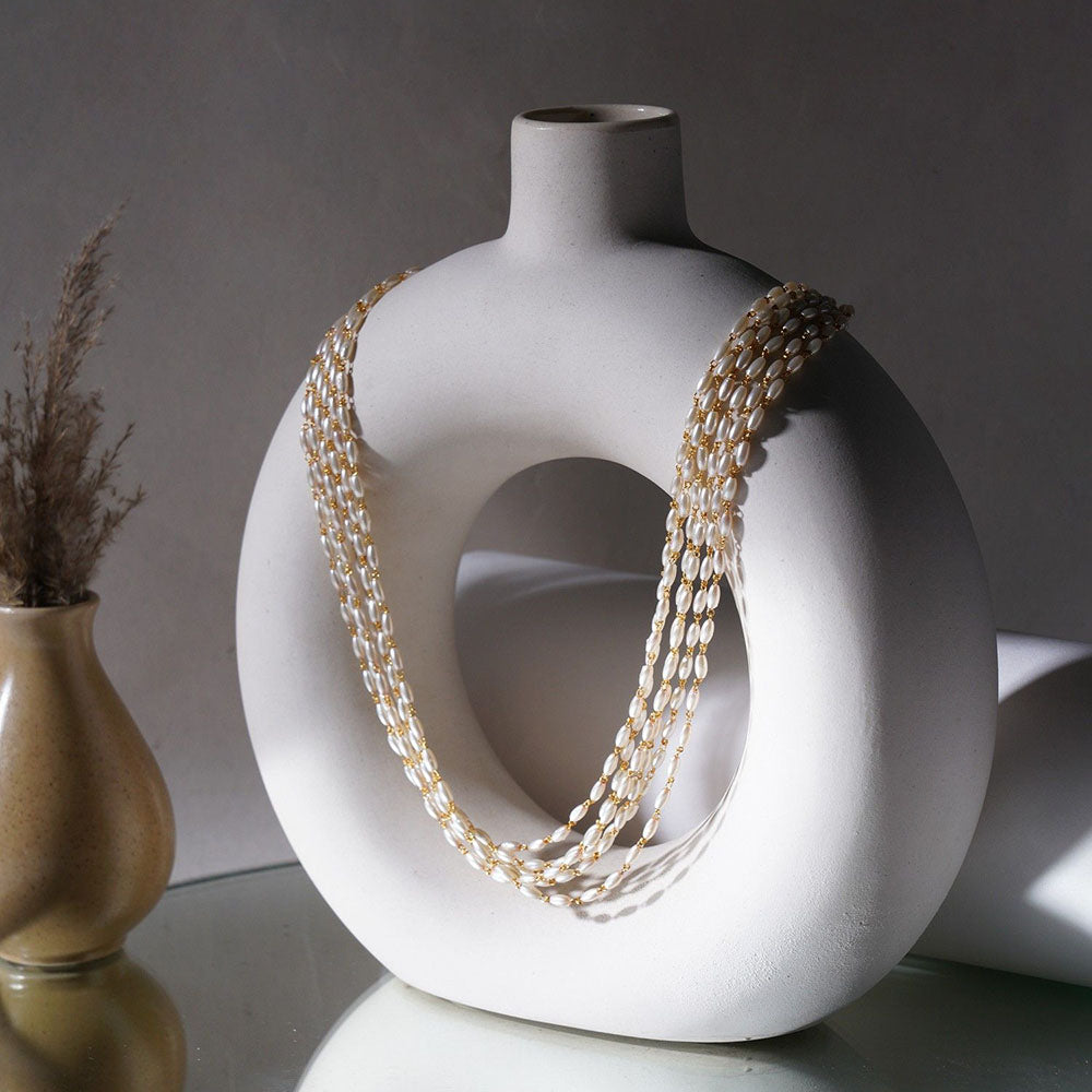 Ruby Raang Studio Layered Pearl Neckpiece