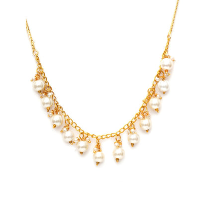 Ruby Raang Studio White and Gold Pearl Neckpiece