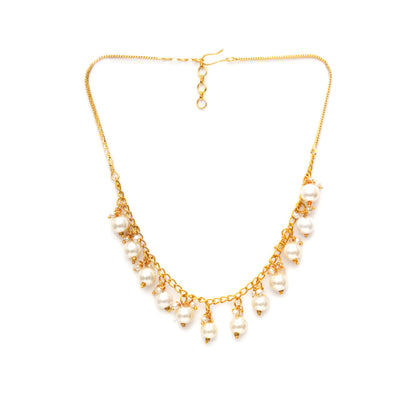 Ruby Raang Studio White and Gold Pearl Neckpiece